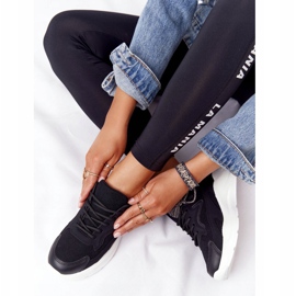 FB2 Sneakers da donna nere Delusion su suola larga nero 2