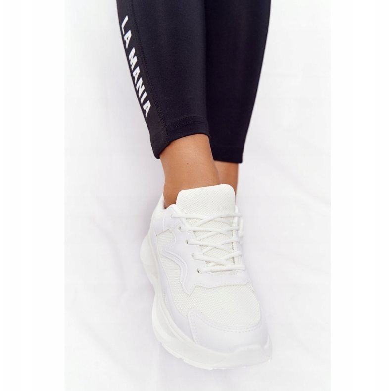 FB2 Sneakers da donna su suola larga White Delusion bianca 2
