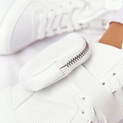 Scarpe sportive da donna su piattaforma con rene in bianco Alexis 1