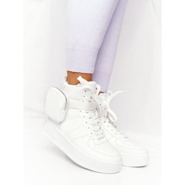 Scarpe sportive da donna su piattaforma con rene in bianco Alexis bianca 2