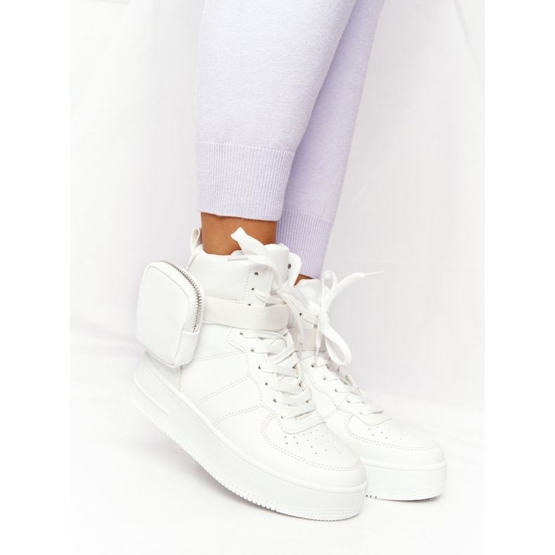 Scarpe sportive da donna su piattaforma con rene in bianco Alexis bianca 2