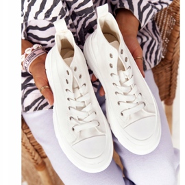 FB2 Sneakers Alte Da Donna Trissy Bianche Su Suola Larga bianco 1