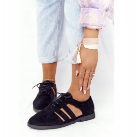 Scarpe Brogue Da Donna Con Ritagli Nere Lu Boo nero 1