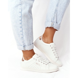 Sneakers da Donna in Pelle Big Star DD274583 Bianco-Rame d'oro 1