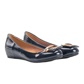 Ballerine Lillie laccate blu navy 1