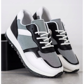 Bestelle Sneakers Con Platform Glitter bianco nero 2