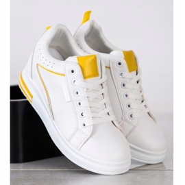 SHELOVET Scarpe Bianche Con Zeppa Nascosta bianco 2