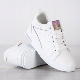 SHELOVET Scarpe Bianche Con Zeppa Nascosta bianco 1