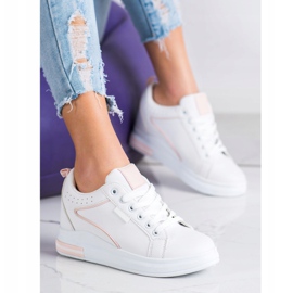 SHELOVET Scarpe Bianche Con Zeppa Nascosta bianco 1