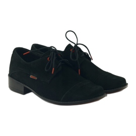 Zarro Scarpe da comunione nere, pelle di camoscio nero rosso 4