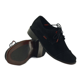 Zarro Scarpe da comunione nere, pelle di camoscio nero rosso 3
