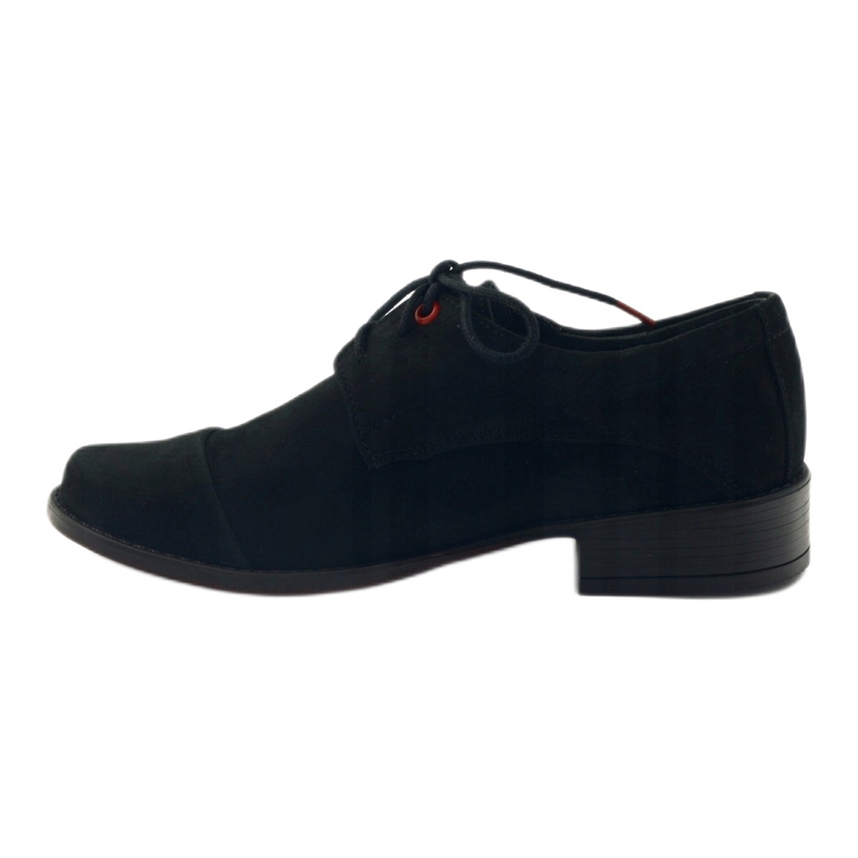Zarro Scarpe da comunione nere, pelle di camoscio nero rosso 2