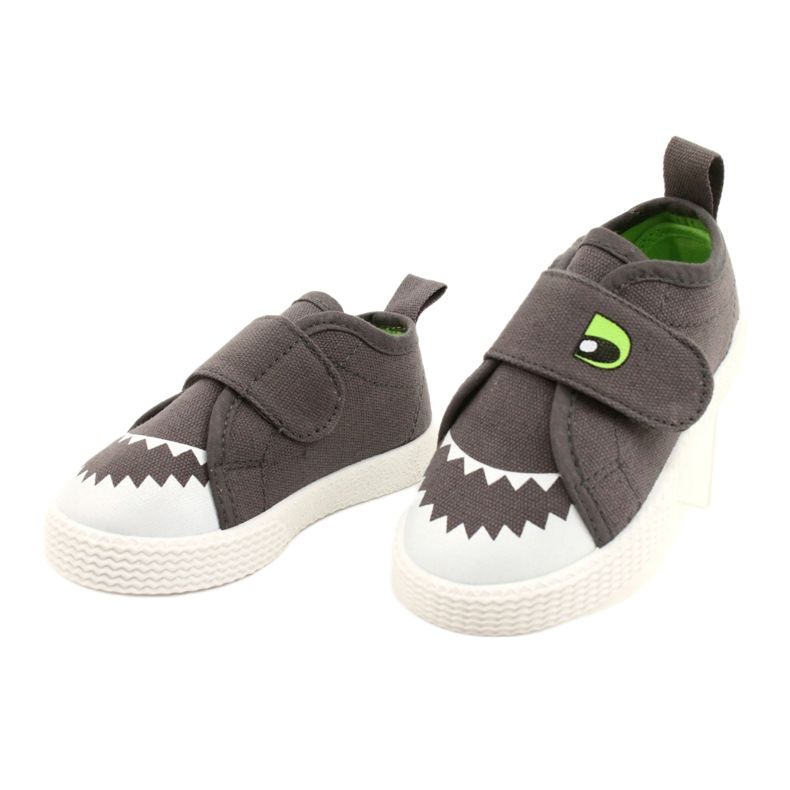 News Sneaker per bambini Velcro Crocodile 21DZ26-3923 GRIGIO 2