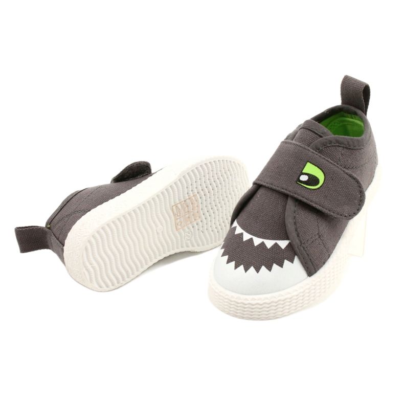 News Sneaker per bambini Velcro Crocodile 21DZ26-3923 GRIGIO 3