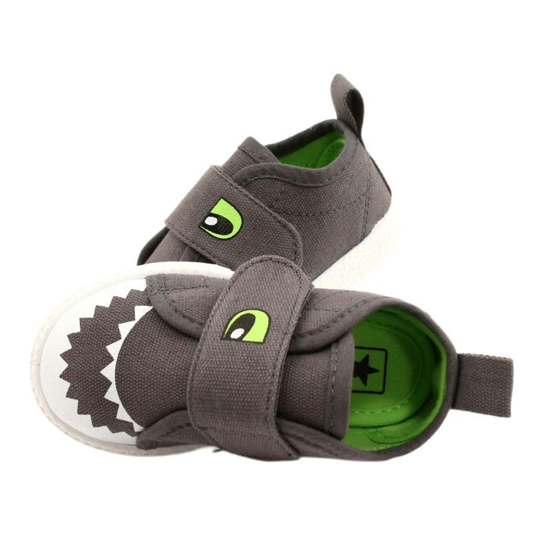 News Sneaker per bambini Velcro Crocodile 21DZ26-3923 GRIGIO 4
