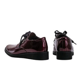 Scarpe con zeppa bordeaux Jeanette rosso 1