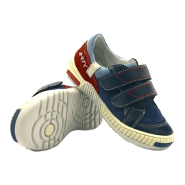 Scarpe da ragazzo con velcro Bartek 85585 blu navy rosso 3