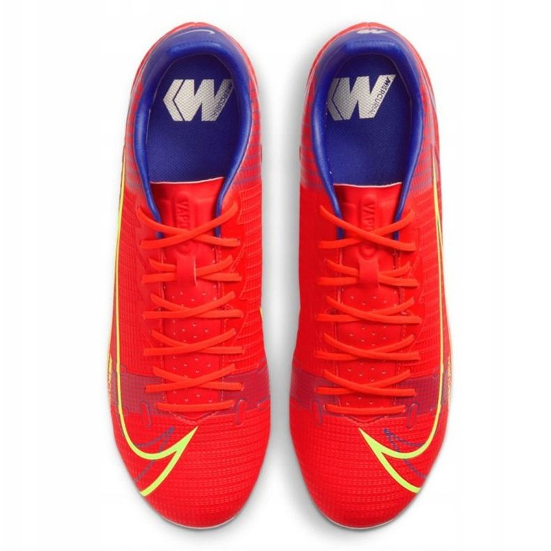 Scarpa da calcio Nike Mercurial Vapor 14 Academy FG / MG M CU5691 600 rosso arance e rossi 2