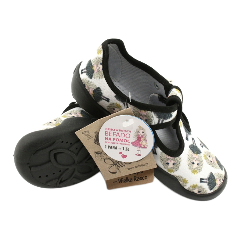 Scarpe per bambini Befado blanka princess 115X007 nero écru 5