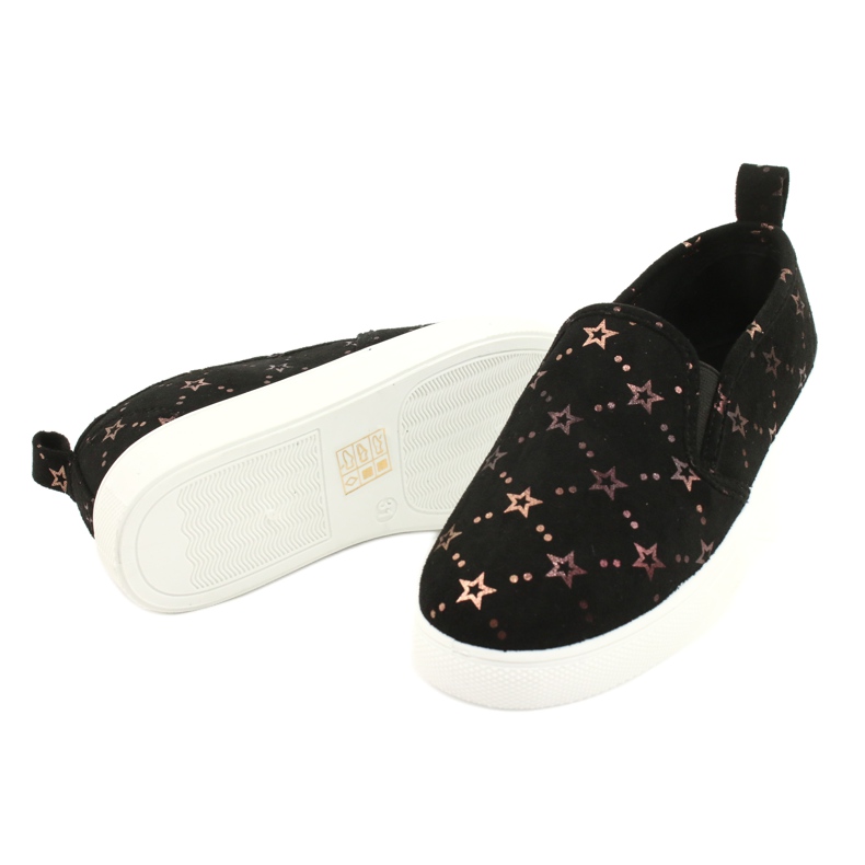 Evento Sneakers sportive slip-on in pelle scamosciata 21DZ26-3931 ['nero', 'oro'] nero 3
