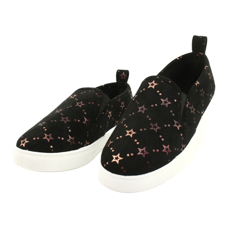 Evento Sneakers sportive slip-on in pelle scamosciata 21DZ26-3931 ['nero', 'oro'] nero 2