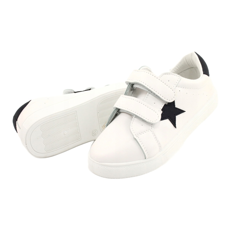 Evento Star News 21DZ26-3932 Scarpe da ginnastica con velcro, bianche bianca 3
