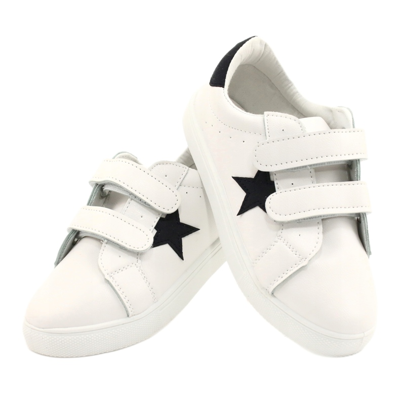 Evento Star News 21DZ26-3932 Scarpe da ginnastica con velcro, bianche bianco 4