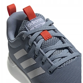 Grigio Adidas Lite Racer Cln K scarpe da corsa FV9607 bianco blu arancia 3