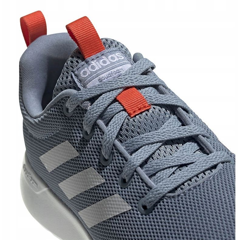 Grigio Adidas Lite Racer Cln K scarpe da corsa FV9607 bianco blu arancia 3