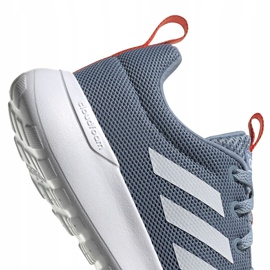 Grigio Adidas Lite Racer Cln K scarpe da corsa FV9607 bianco blu arancia 4