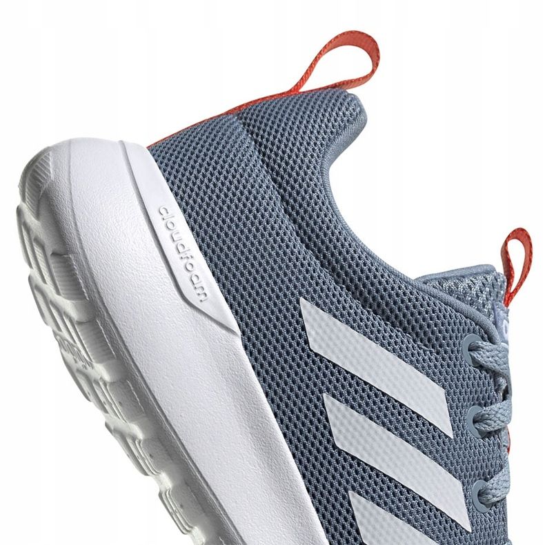 Grigio Adidas Lite Racer Cln K scarpe da corsa FV9607 bianco blu arancia 4