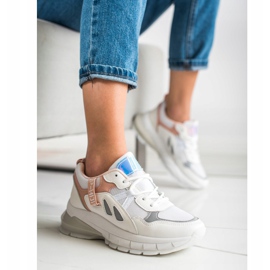 SHELOVET Sneakers Sulla Piattaforma Con Mesh bianco 1