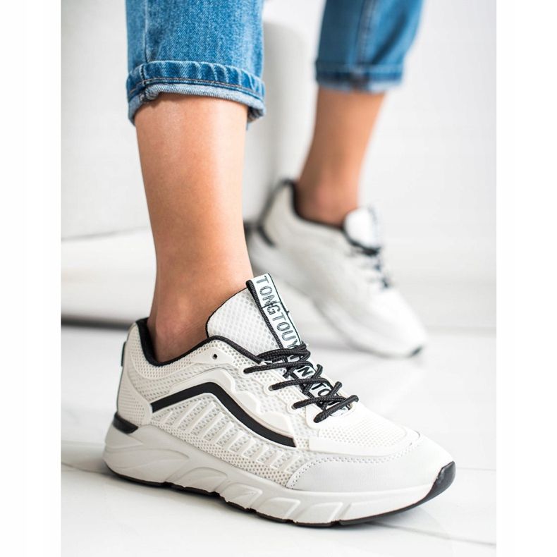 SHELOVET Scarpe da ginnastica classiche bianco nero 1
