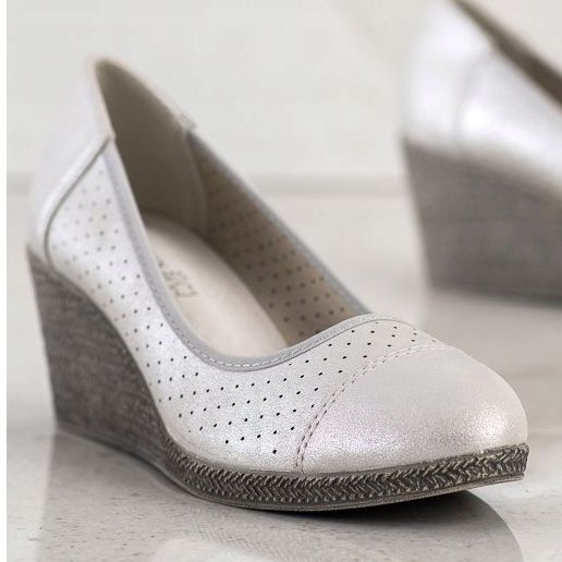 Goodin Décolleté con zeppa argento d'argento 2