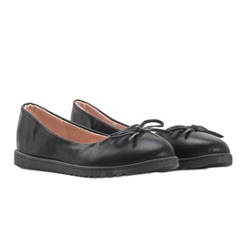 Ballerine nere da donna con fiocco Bridget nero 1