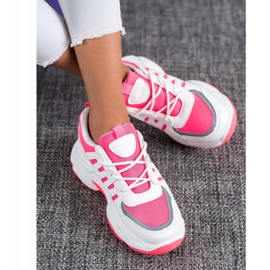 SHELOVET Comode Sneakers Con Rete BH-001RO bianco rosa 1