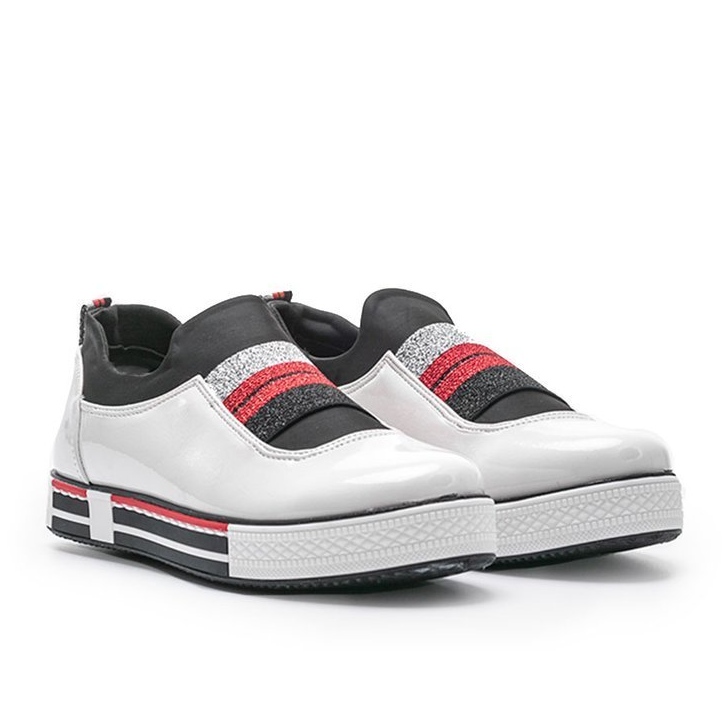 Sneakers bianche laccate Jayde bianco 1