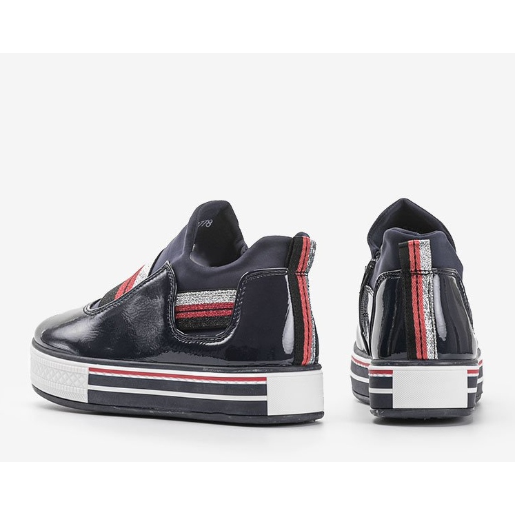 Sneaker Kaitlynn laccate blu navy 1