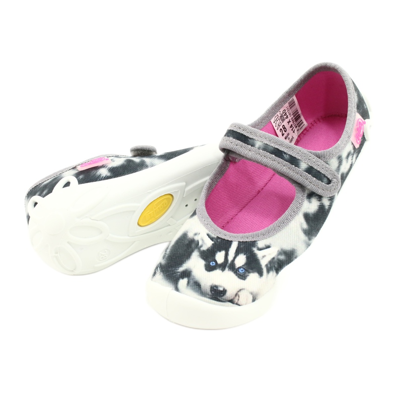 Slifori per bambini Befado 114x440 colorati con applicazione per cani bianco 3