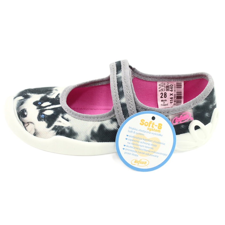 Slifori per bambini Befado 114x440 colorati con applicazione per cani bianca 6