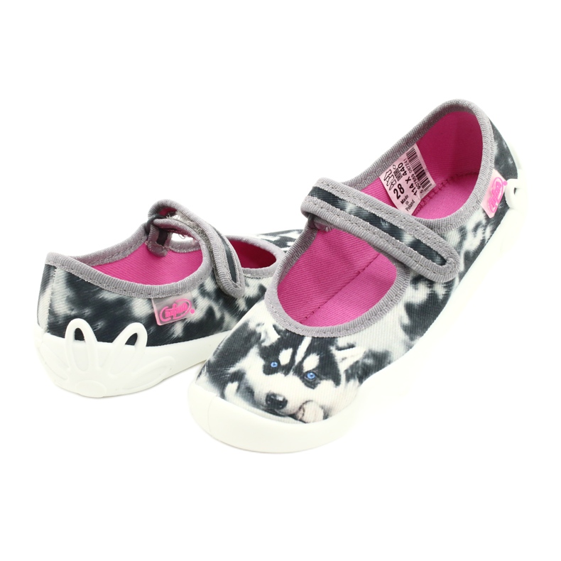 Slifori per bambini Befado 114x440 colorati con applicazione per cani bianca 4
