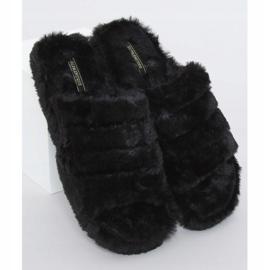 Pantofole da donna nere con elastico X8130 Black nero 1