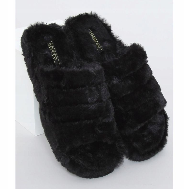 Pantofole da donna nere con elastico X8130 Black nero 1