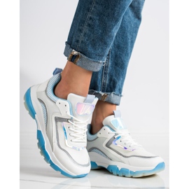 Ideal Shoes Sneakers Con Inserto Glitter bianco multicolore 2