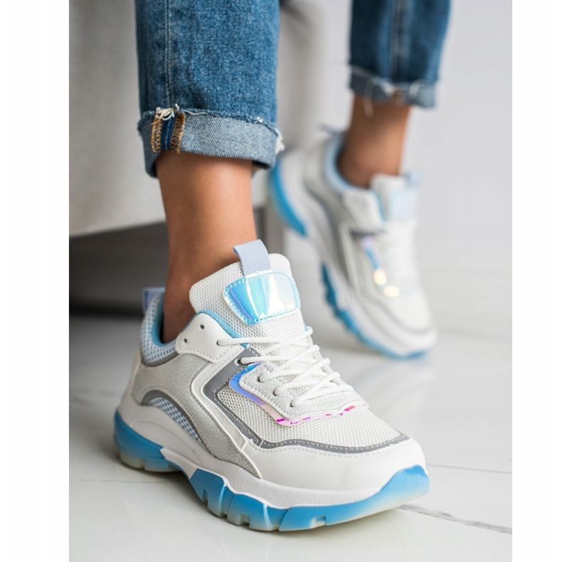 Ideal Shoes Sneakers Con Inserto Glitter bianco multicolore 1