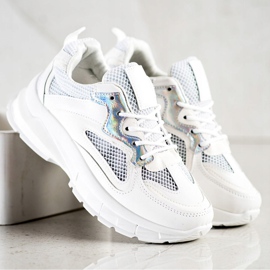 SHELOVET Sneakers bianche sulla piattaforma bianco 2