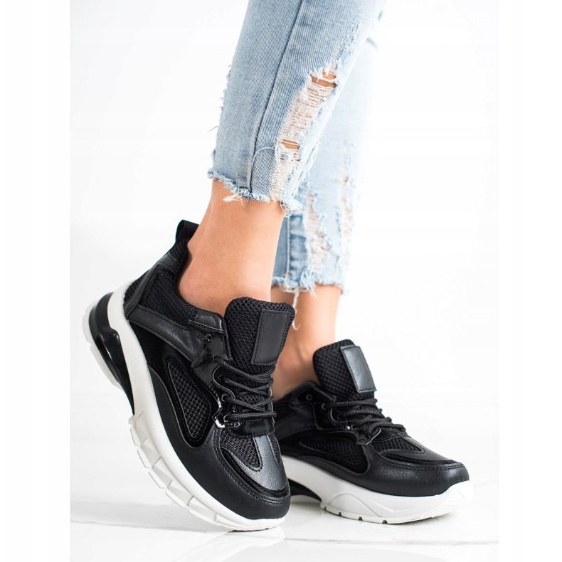 SHELOVET Sneakers nere sulla piattaforma nero 2