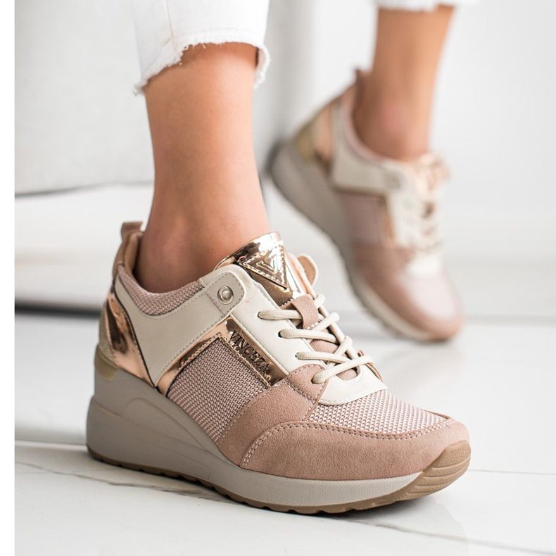 Sneakers VINCEZA alla moda rosa 1