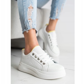 SHELOVET Sneakers alla moda sulla piattaforma bianco 1