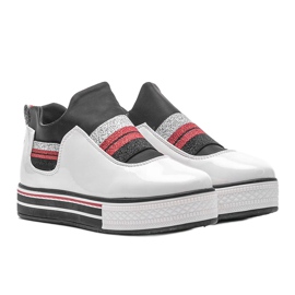 Sneakers laccate bianche di Kaitlynn bianco 1